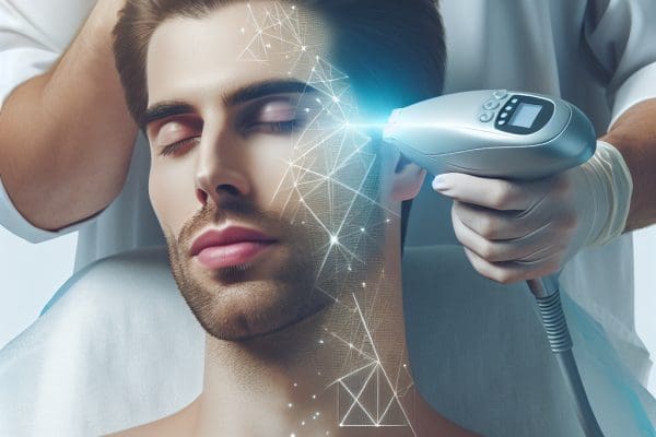 Depilacja laserowa mężczyzn – rosnąca popularność zabiegów.